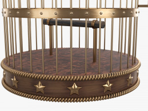 Vintage metal bird cage Modelo 3D
