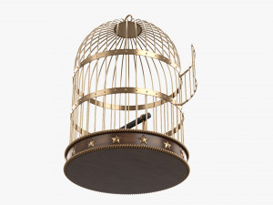 Vintage metal bird cage Modelo 3D