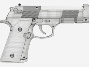 Airgun BB pistol Modèle 3D
