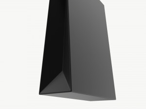Black paper bag with handles 01 Model 3D