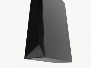 Black paper bag with handles 01 3D Model