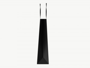 Black paper bag with handles 01 Model 3D