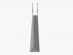 Black paper bag with handles 01 3D Model