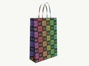 Black paper bag with handles 01 Model 3D
