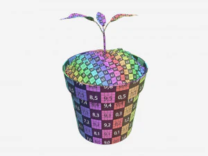Decorative potted plant 12 3D Model