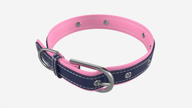 Dog Collar Leather 3D Model .c4d .max .obj .3ds .fbx .stl .blend 