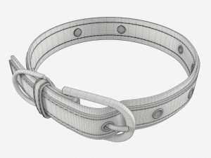 Dog Collar Leather 3D Model