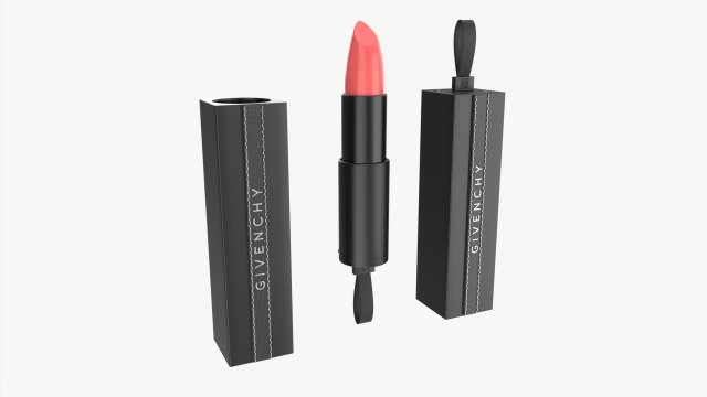 Givenchy Rouge Interdit Satin Lipstick 3D Model .c4d .max .obj .3ds .fbx .stl .blend 