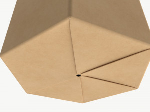 Hexagonal cardboard box with cord Modèle 3D