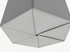 Hexagonal cardboard box with cord 3D Model