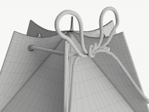 Hexagonal cardboard box with cord Modèle 3D