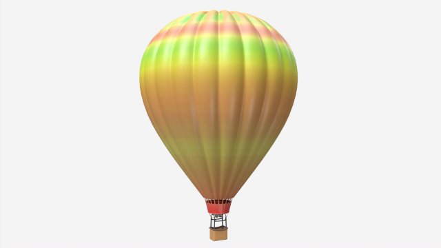 Hot air balloon 3D Model .c4d .max .obj .3ds .fbx .lwo .lw .lws