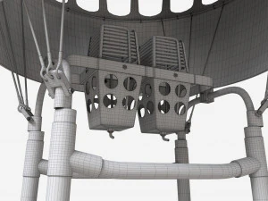 Bal&atilde;o de ar quente Modelo 3D