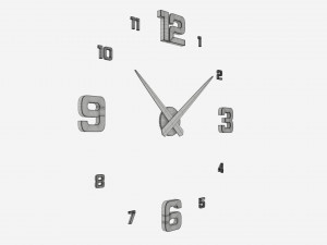 Modern Design Large Wall Clock 01 3D मॉडल