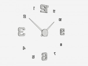 Modern Design Large Wall Clock 01 3D मॉडल