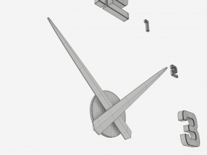 Modern Design Large Wall Clock 01 3D मॉडल