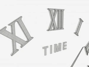 Modern Design Large Wall Clock 03 3D Model