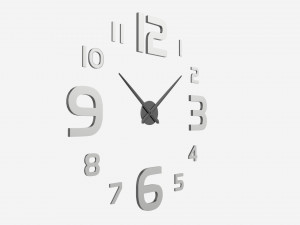 Modern Design Large Wall Clock 04 3D-Modell
