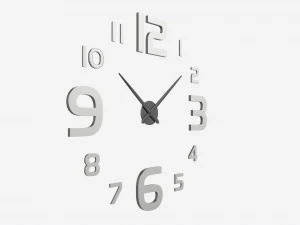 Modern Design Large Wall Clock 04 3D Model