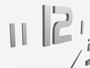 Modern Design Large Wall Clock 04 3D-Modell