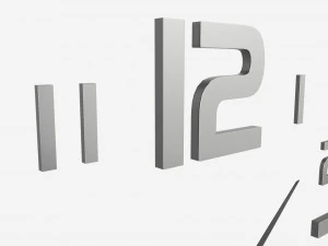 Modern Design Large Wall Clock 04 3D Model