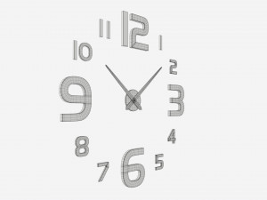 Modern Design Large Wall Clock 04 3D-Modell