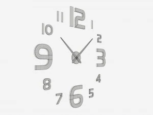 Modern Design Large Wall Clock 04 3D Model