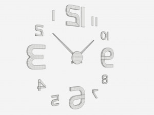 Modern Design Large Wall Clock 04 3D-Modell
