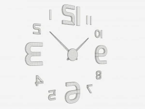 Modern Design Large Wall Clock 04 3D Model