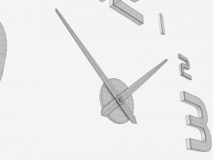 Modern Design Large Wall Clock 04 3D-Modell