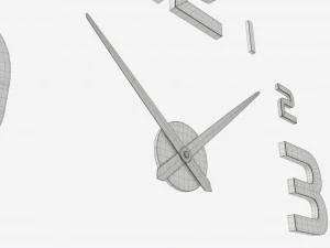 Modern Design Large Wall Clock 04 3D Model