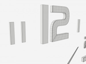 Modern Design Large Wall Clock 04 3D-Modell