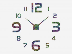 Modern Design Large Wall Clock 04 3D-Modell