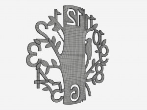 Modern Design Large Wall Clock 05 3Dモデル