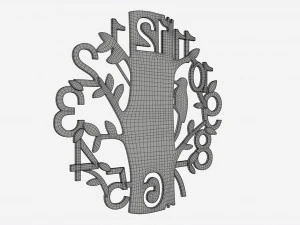Modern Design Large Wall Clock 05 3D Model