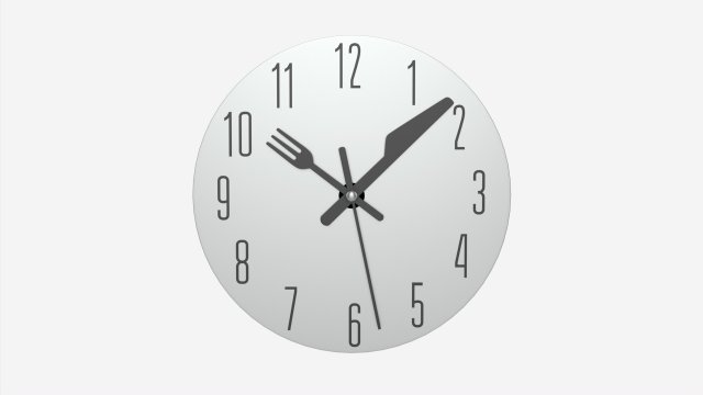 Modern Design Large Wall Clock 09 3D Model .c4d .max .obj .3ds .fbx .stl .blend 
