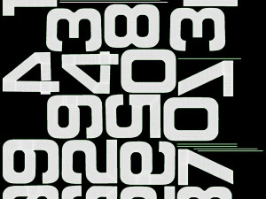 Numbers gold metal plastic 3D Model