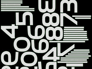 Numbers modern gold metal plastic 3D Model