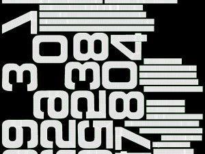 Numbers silver metal plastic 3D Модель
