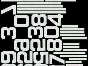 Numbers silver metal plastic 3D Model