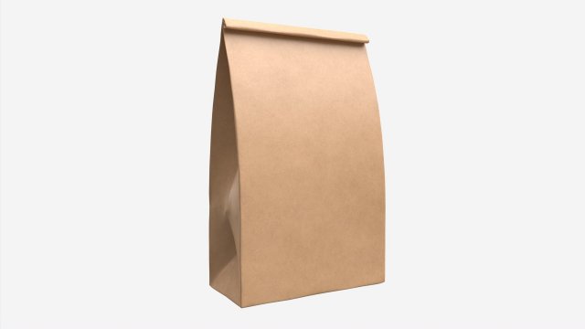 Paper bag packaging 03 3D Model .c4d .max .obj .3ds .fbx .stl .blend 