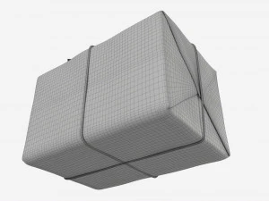 Parcel wrapped in kraft paper 3D Model
