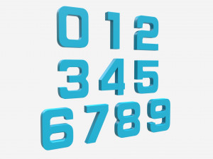 Plastic numbers 3D 모델