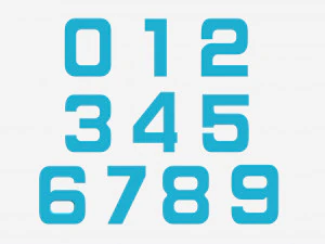 Plastic numbers 3D Model