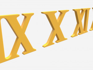 Roman numbers plastic 3D Model