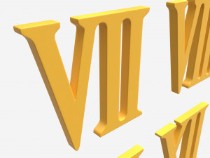 Roman numbers plastic 3D Model
