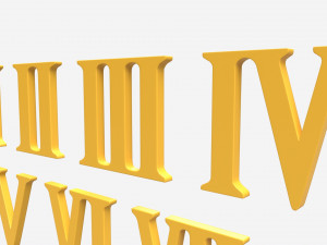 Roman numbers plastic 3D Model