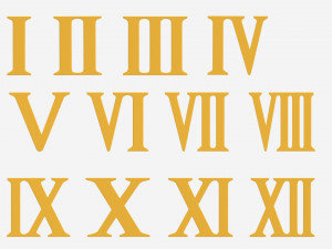 Roman numbers plastic 3D Model