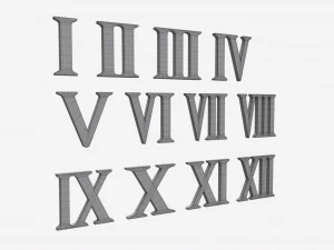 Plastik angka romawi Model 3D