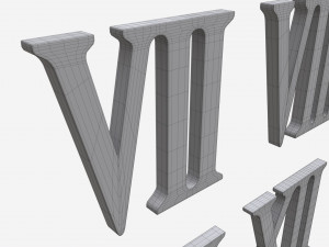 Roman numbers plastic 3D Model